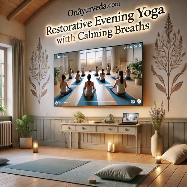 Unwind Your Mind and Body Through Restorative Evening Yoga With Calming Breaths