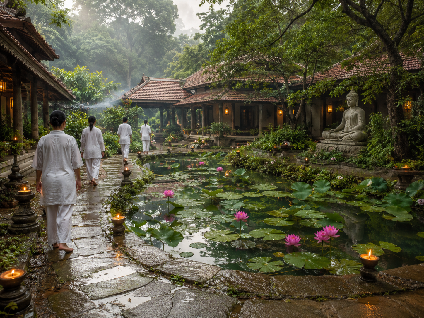 28 Days Complete Buddhist Meditation Retreat in Kovalam, Keralam, India
