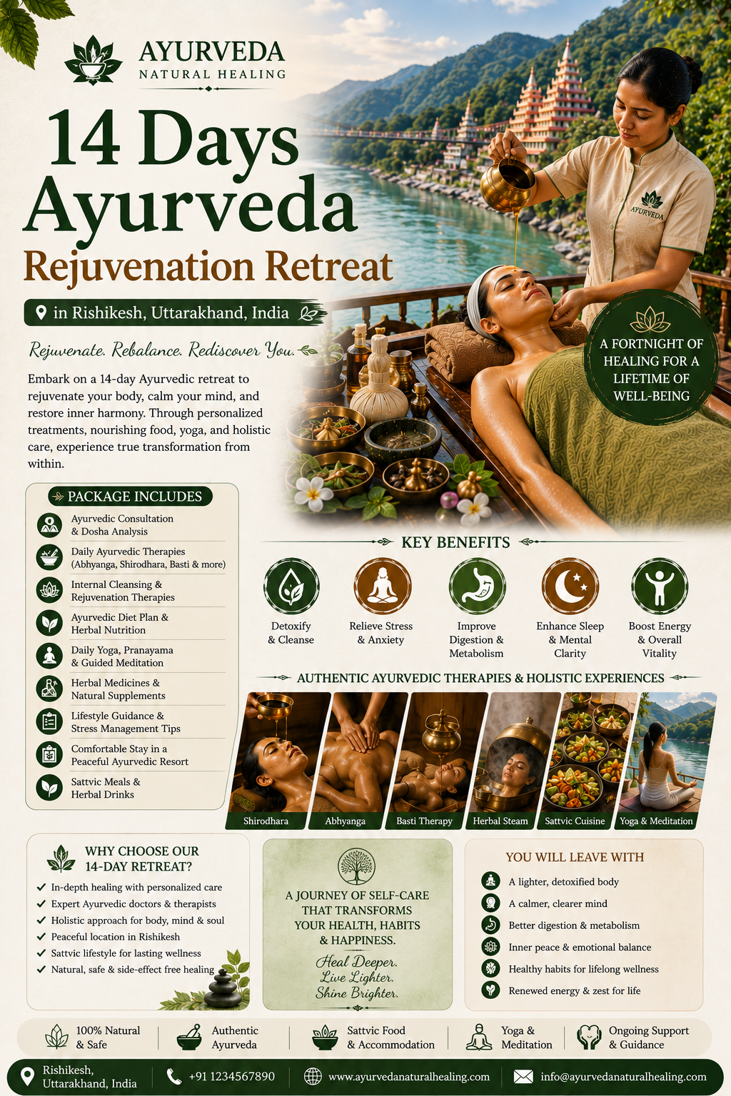 21 Days Ayurveda Body Detox Program in Rishikesh, Uttarakhand, India