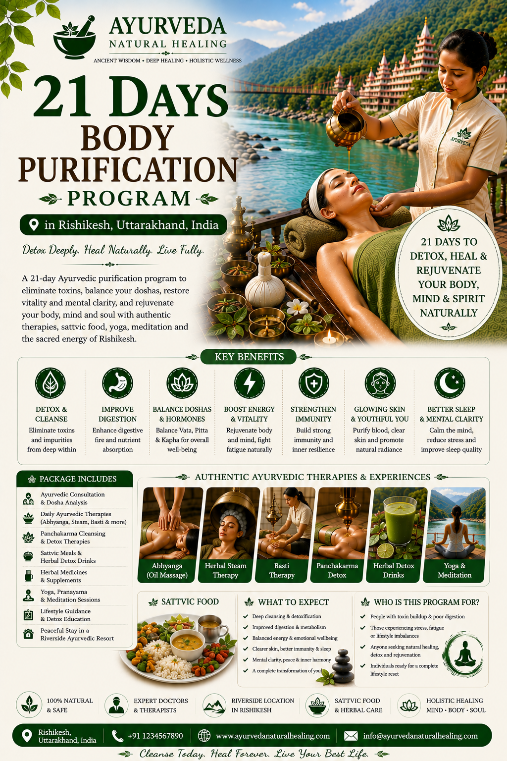 21 Days Body Purification Program in Rishikesh, Uttarakhand, India