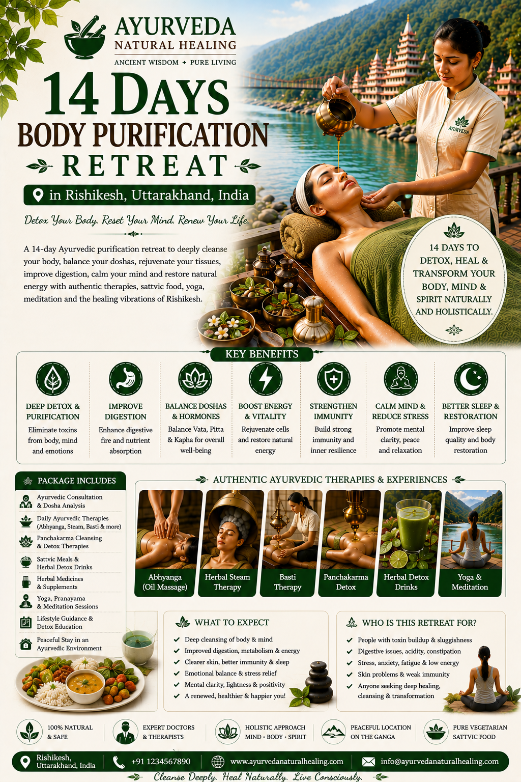 14 Days Body Purification Retreat in Rishikesh, Uttarakhand, India
