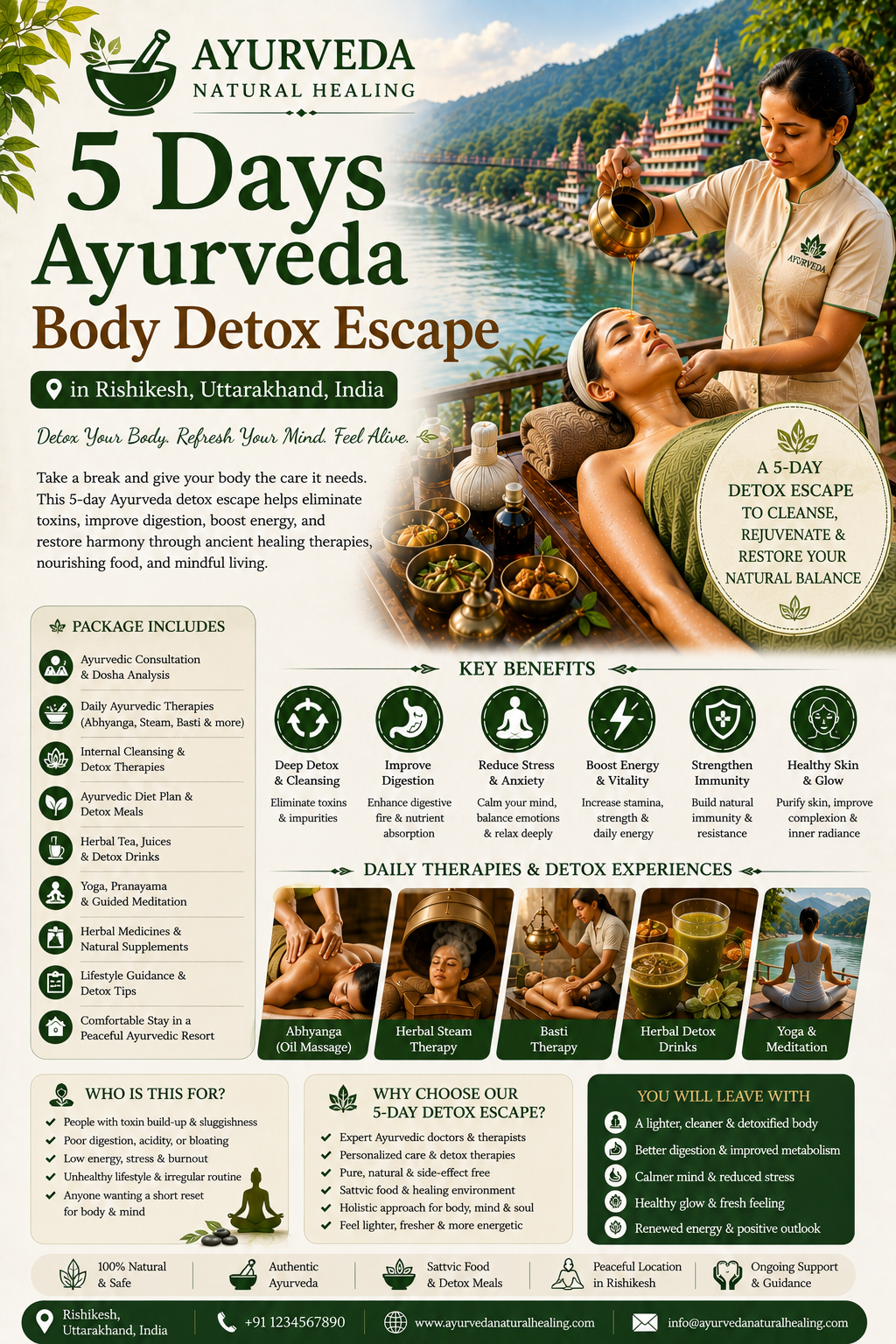 7 Days Body Purification Retreat Program in Rishikesh, Uttarakhand, India