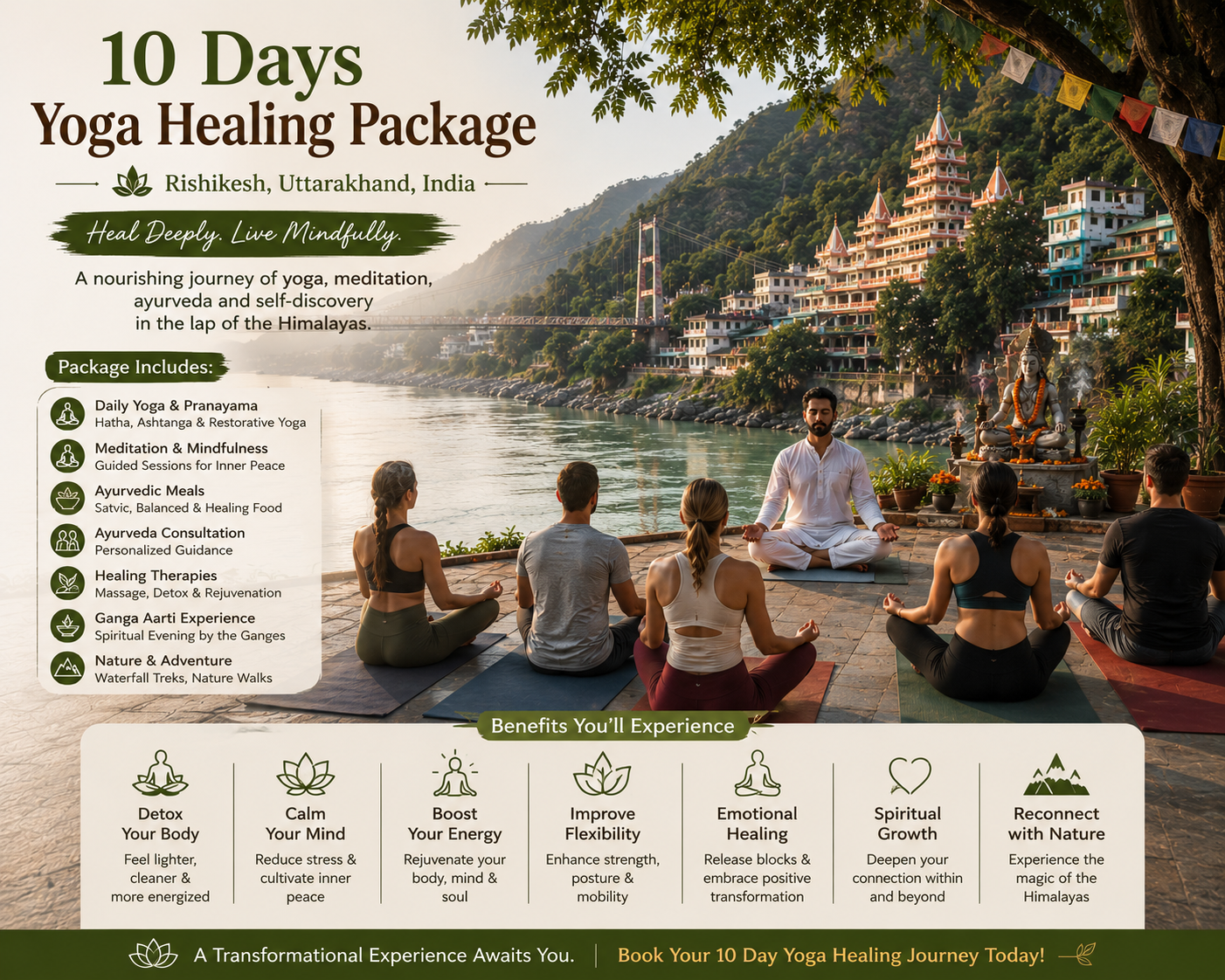 10 Days Yoga Healing Package in Rishikesh, Uttarakhand, India