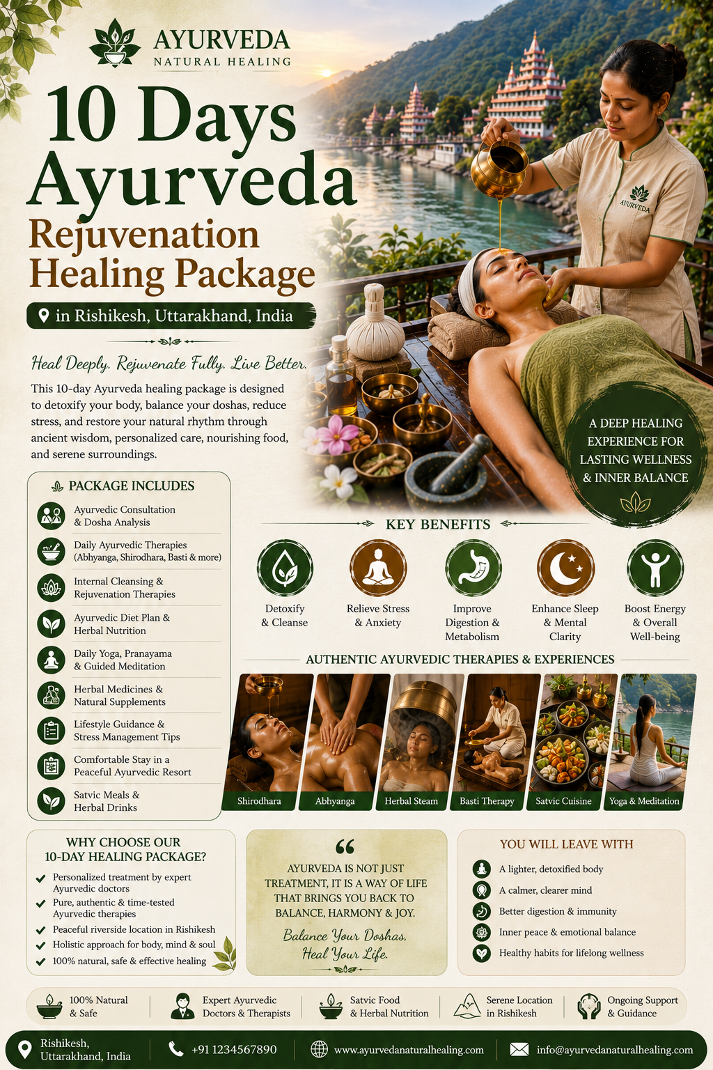 14 Days Ayurveda Body Detox Retreat in Rishikesh, Uttarakhand, India