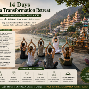 14 Days Yoga Transformation Retreat in Rishikesh, Uttarakhand, India